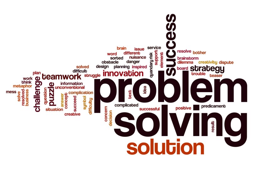 Problem solving word cloud